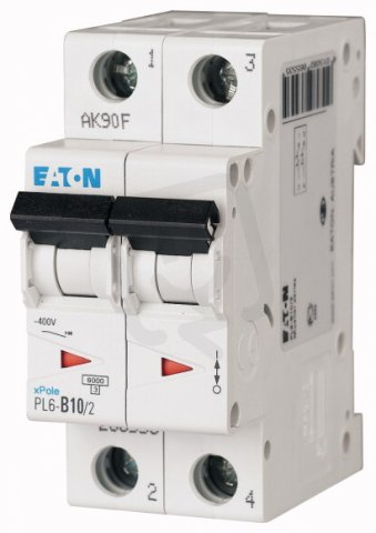 Jistič PL6-C10/2 char C, 2-pólový, 6kA, 10A EATON 286565