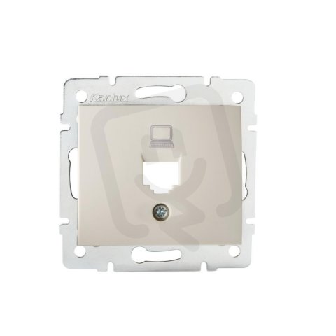 Adaptér datové zásuvky DOMO 1xRJ45 krémový 25921 Kanlux
