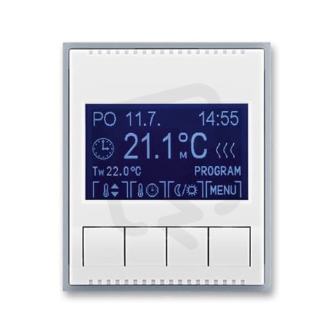 Termostat pokojový programovatelný 3292E-A10301 04 bílá/ledová šedá Element ABB
