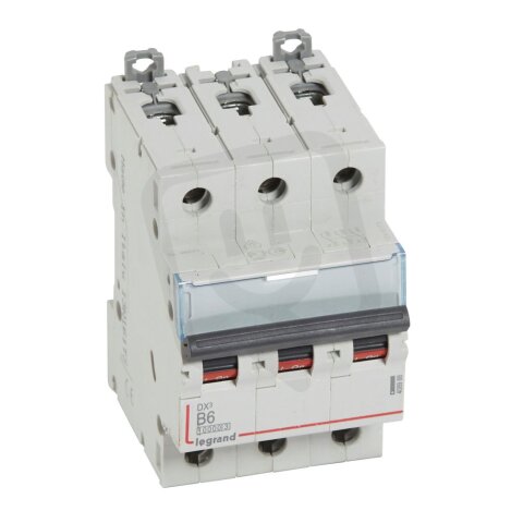 DX3 JISTIČ, 3 PÓLOVÝ, CHAR. B,6A 10000A/16KA LEGRAND 408988