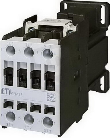 Motorový stykač CEM25.01-220V DC, 3p, 3xNO+1xNC,45A/25A ETI 004645211