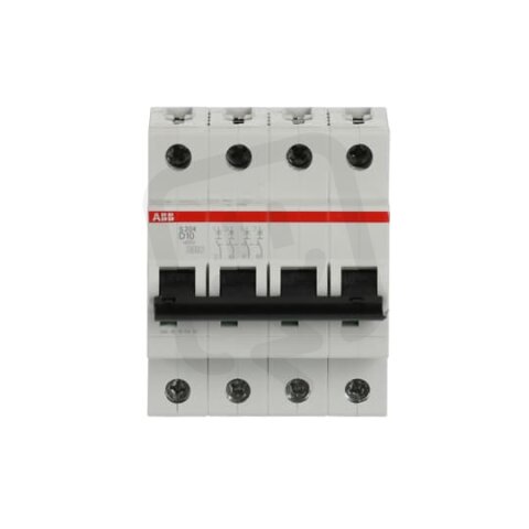 S204-D10 4 fázový jistič 10 A char. D 6kA ABB 2CDS254001R0101