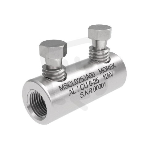 Kabelová spojka MSCL25 Al/Cu 6-25mm2, 2x Al šroub, 12 kV MOREK MSCL0252A00
