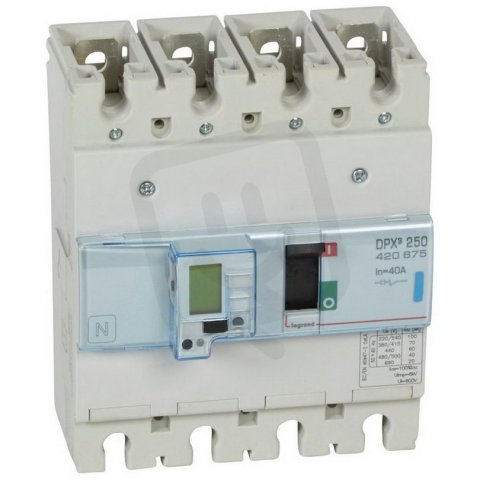 DPX3 250ELE+MĚŘ. 4P 40A 70KA LEGRAND 420675