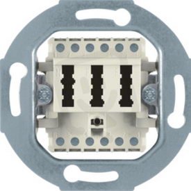 TAE zásuvka telefonní 2x6/6 NFF, krémová mat BERKER 454402