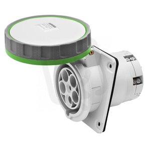 Zásuvka zapuštěná 10° 2pól.+E 63A >50V 10H P67 GEWISS GW63260H