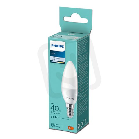 Philips LED žárovka 40W B35 E14 CW FR ND 1PF/6