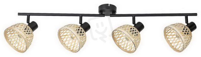 Rattan E14 4xMAX 40W IP20 matná černá RABALUX 3136