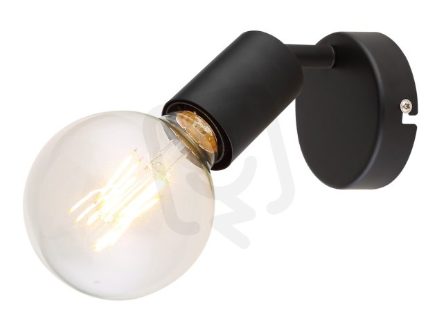 Lamar E27 1x 40W IP20 matná černá RABALUX 3986