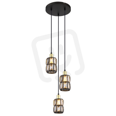 Závěsné svítidlo WOLLI černá 3xE14, max. 40W 230V GLOBO 15761-3B