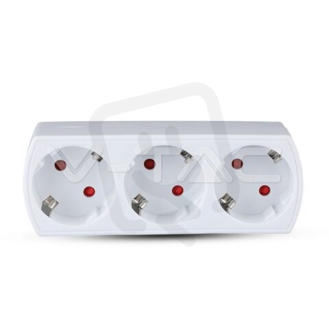 3 Outlet Power Adapter With Earth Contac