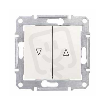 Sedna Tlačítko dvojité ovládače žaluzií 1/0+1/0 el. blokování Cream SCHNEIDER