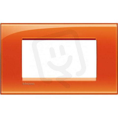 BTICINO LIVINGLIGHT RÁMEČEK HRANATÝ 4MODULOVÝ ORANŽOVÝ LNA4804OD
