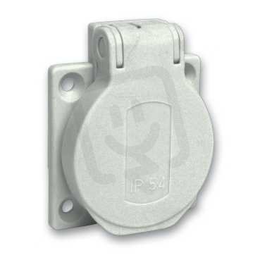 Schneider PKN52G Zásuvka 50 x 50 16A 2P+PE 250V IP54 šedá