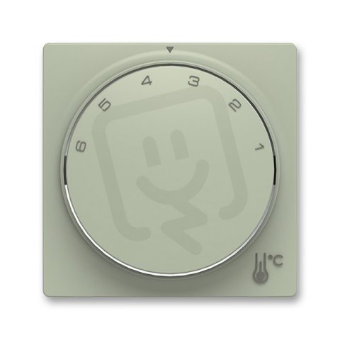 ABB Zoni Kryt termostatu prostorového s otočným ovládáním olivová