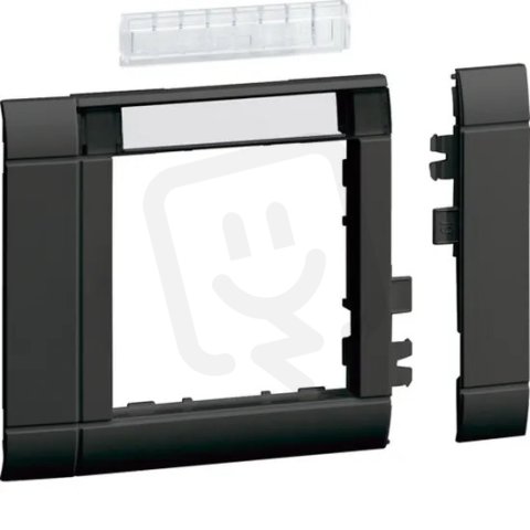 Modulární rám přístroje 55x55 mm s popis. polem, š. 80 mm, HF, grafit. černá