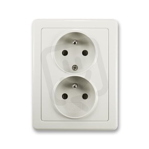 Dvojzásuvka s ochrannými kolíky 5512G-C02349 S1 světle šedá Swing ABB