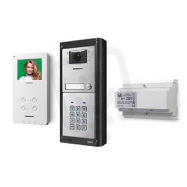 VIDEX BUS2 3.5'' handsfree videosouprava, 1 úč., kódový zámek ZM, broušená nerez