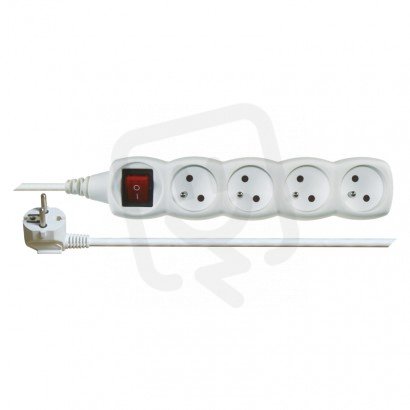 Prodlužovací kabel 10 m 4 zásuvky s vypínačem bílý PVC 1mm2 EMOS P1410
