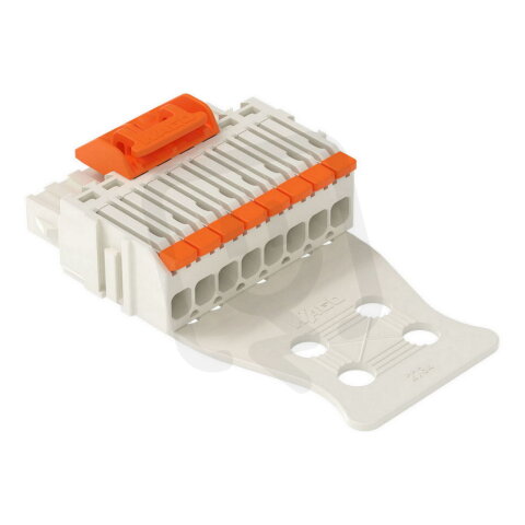 1vodičová pružinová svorkovnice, Páčka, Push-in CAGE CLAMP, Světle šedá
