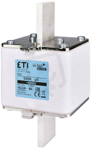 Nožová pojistka NH3 gS 400A/800V ETI 004725233