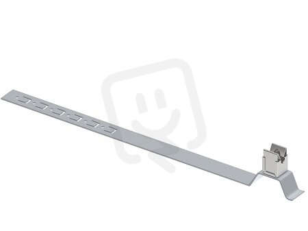 Držák vedení K LIK s příchytkou na drát 8mm, L415mm pod střešní krytinu, StZn