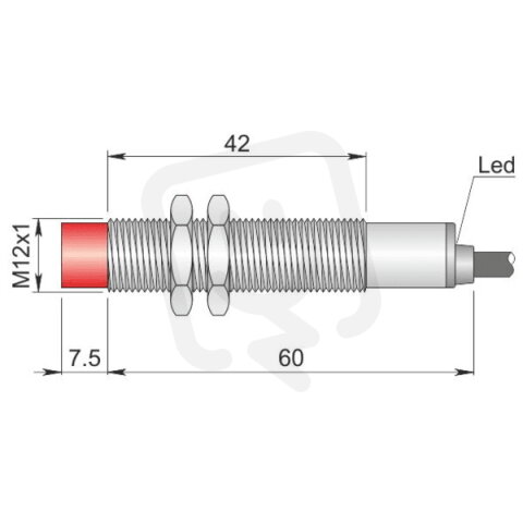 Indukční senzor d12 mm - Atex prach AECO SI12-BE4 NC AD3