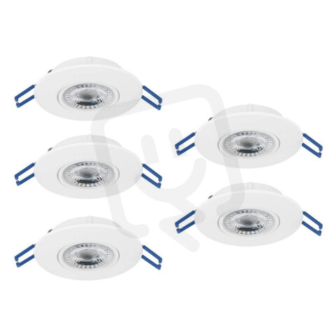 Vestavné svítidlo GEDREZ SET 5XLED-CCT d90 24,5W IP20 bílá EGLO 300185