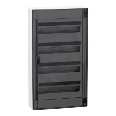 Rozvodnice PrismaSet nástěnná 72M (4x18) kouřové dveře SCHNEIDER LVSXR418