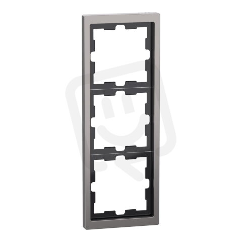 Krycí rámeček, Merten D-Life kov, trojnásobný, nikl, kov SCHNEIDER MEG4030-6550