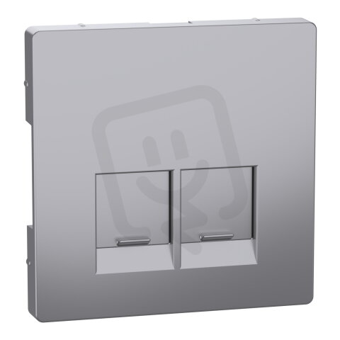 Centrální deska, Merten System D, RJ45, stainless steel, plast MEG4572-6036