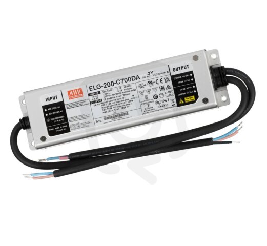 Stmívatelný proudový zdroj 200W 57-114V 1750mA MEAN WELL ELG-200-C1750DA-3Y