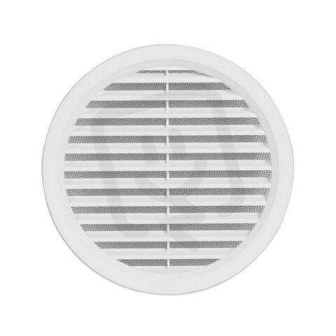 Mřížka větrací bílá kruhová se síťovinou 125 mm HACO HC0405
