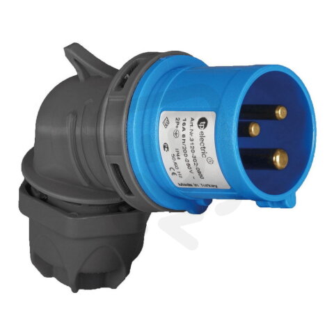 Vidlice 3x32A/IP44, úhlová, Quick Connect TP ELECTRIC 332-6-VU-Q