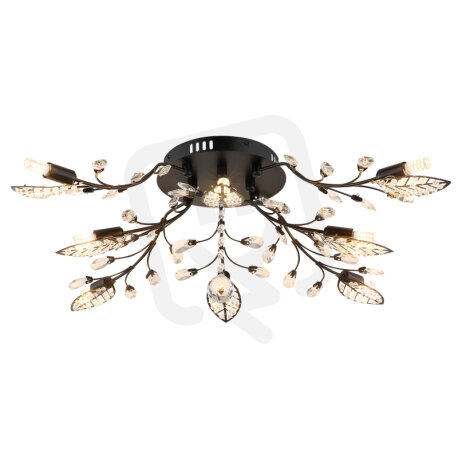 Stropní svítidlo JANIS černá matná 8xG9 LED max. 5W 230V GLOBO 63007-8
