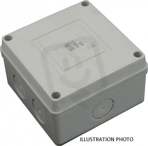 Krabicová rozvodka + svorka IP65, PVC, 89x89x52,5mm, 4xPg13 6457-19 L
