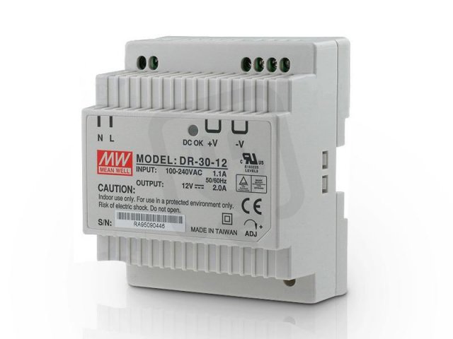 Meanwell DR-30-12 DR-30-12 zdroj pro Commax na DIN 230V