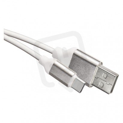 Nabíjecí a datový kabel USB-A 2.0 USB-C 2.0, 1 m, bílý EMOS SM7025W