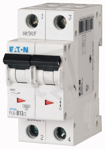Jistič PL6-C13/2 char C, 2-pólový, 6kA, 13A EATON 286566