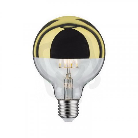 LED Globe 95 5W E27 230V Kopfspiegel Gold 2700K dimmbar PAULMANN 28545