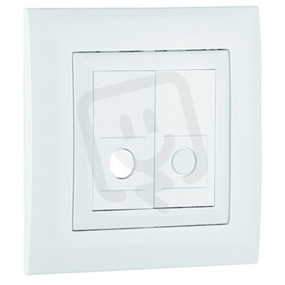Zásuvka optického kabelu 90459 SBR typu ST/F 2 vývody bílá LOGUS90