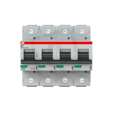 S804S-K32 jistič 4P char. K 32A s klecovou svorkou 50kA ABB 2CCS864001R0537
