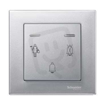 Merten Kryt tlačítka s potiskem a signalizací LED System M Aluminium MTN587660