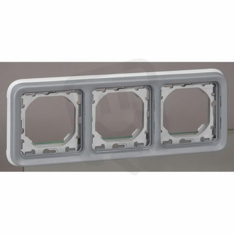 PLEXO 55 MONTÁŽNÍ RÁMEČEK PRO 3 PŘÍSTROJE HORIZONTÁLNÍ ŠEDÝ LEGRAND 069687