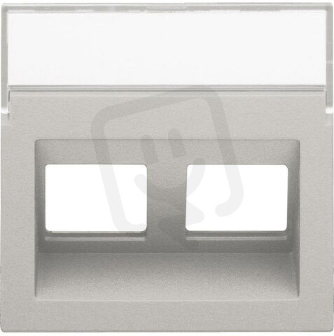 Kryt šikmý datazásuvky 2xRJ-LIGHT GREY NIKO 102-65400