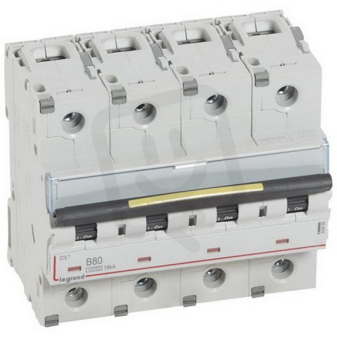 DX3 JISTIČ, 4 PÓLOVÝ, CHAR. B,80A 10000A/16KA LEGRAND 409089