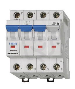 Instalační jistič 10 kA, D 63A, 3+N SCHRACK BM019863--
