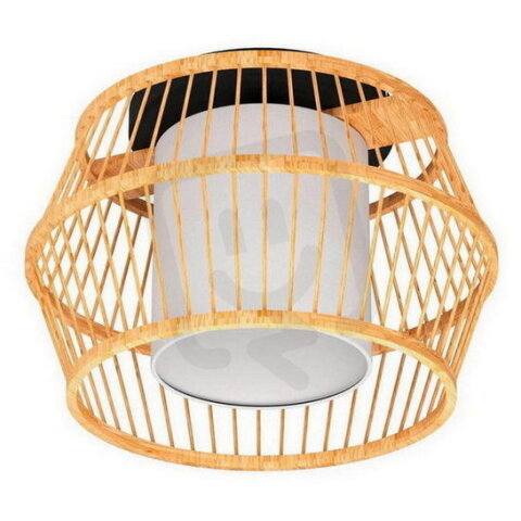 Stropní svítidlo MONTERROSO 1xE27 černá/bambus/bílá 40W IP20 EGLO 390232