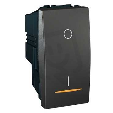 Unica Spínač dvojpólový se signalizační kontrolkou ř.2Ss 1M Grafit MGU3.162.12S