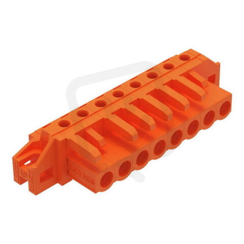 Pružinová svorkovnice THT úhlová 5,08 mm oranžová 8pól. WAGO 232-268/031-000